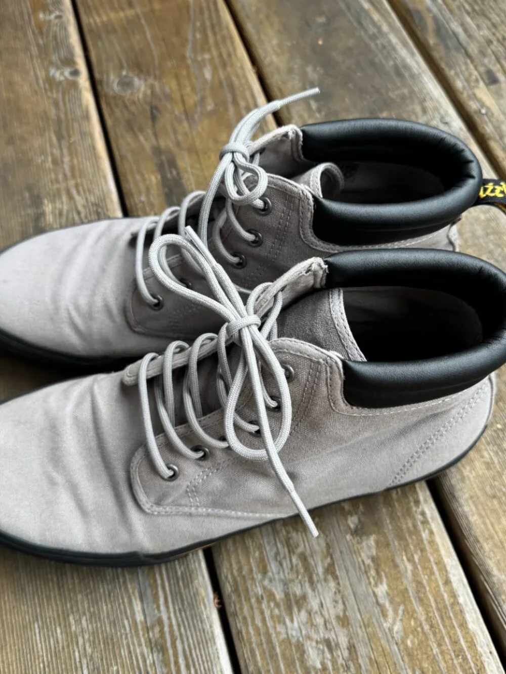Doc Martens Gray Canvas Lace Up Eason Chukka Boot in Men's 12/EU 46